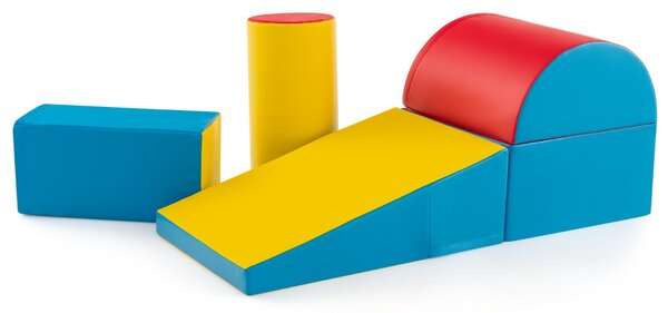 Costway Set di gioco da arrampicata per bambini da 5 pezzi, Strutture di gioco in schiuma impermeabili Colorato 2