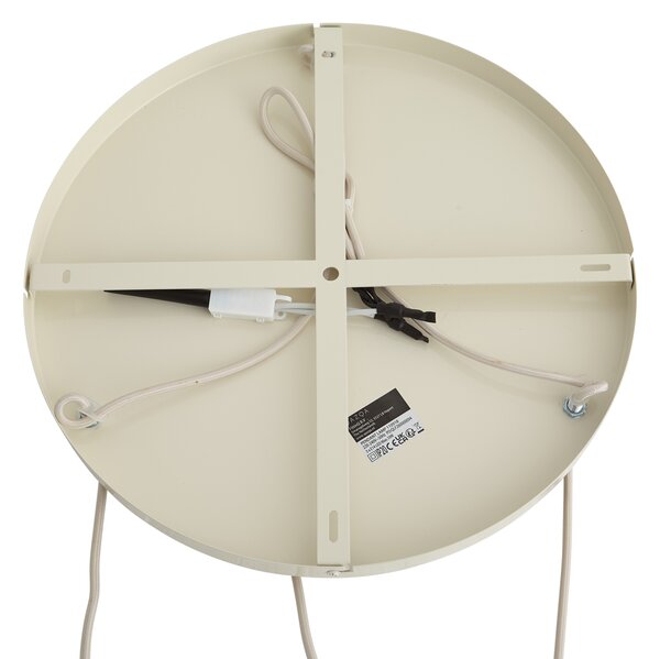 Lampada a sospensione retrò beige con paralume in metallo 3 luci - Ophelia