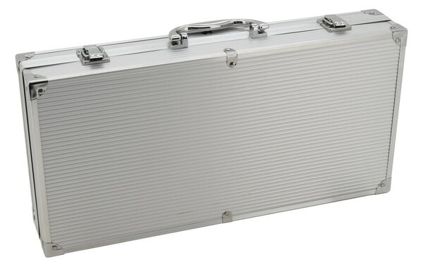 Set di 11 utensili per grigliate in custodia Alu Grey Line - Cattara