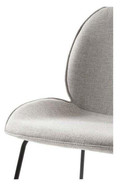 Sedia da pranzo grigia con base in metallo Hella - Canett
