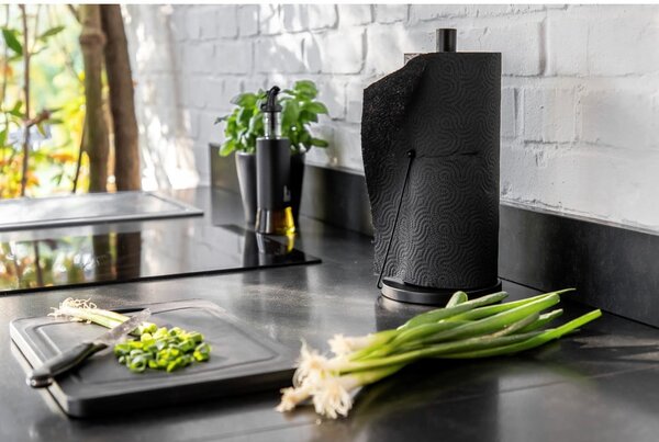 Supporto in metallo nero per rotoli da cucina Black Outdoor Kitchen Clayton - Wenko