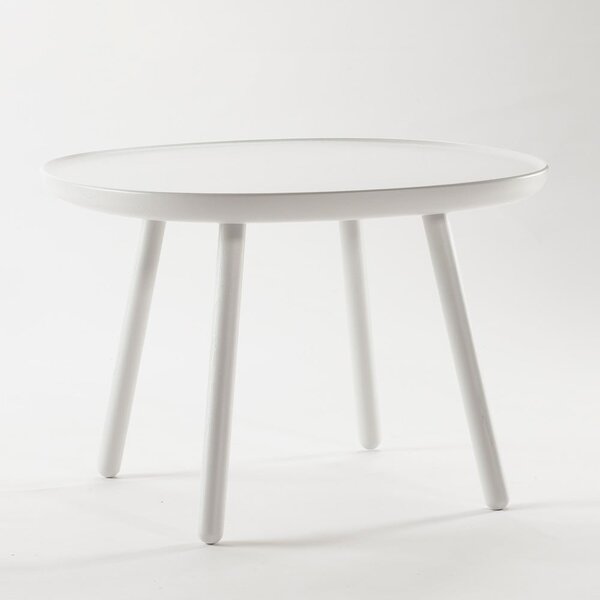 Tavolo in legno massiccio bianco, ø 64 cm Naïve - EMKO