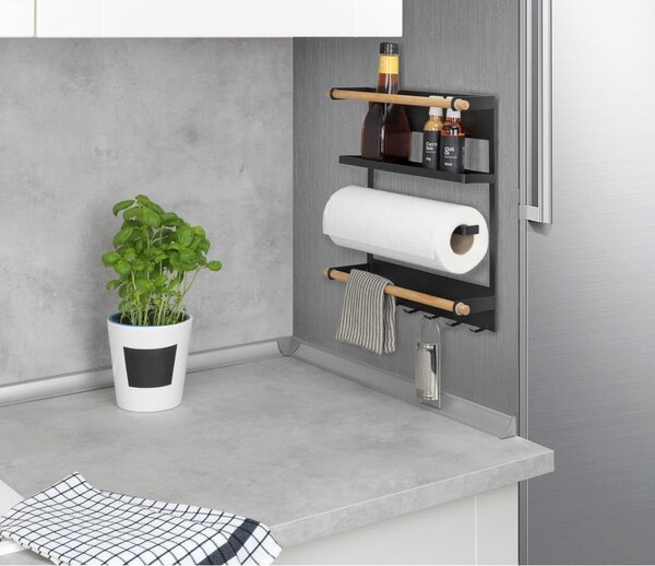 Organizzatore da parete nero per la cucina Magna - Wenko