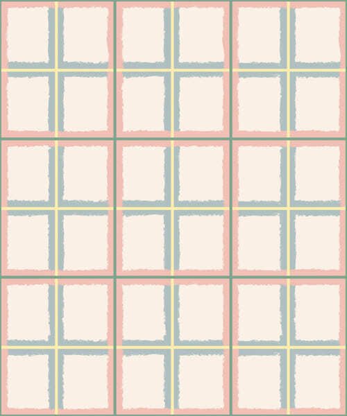 Carta da parati Motivo a quadretti con linee rosa, blu e gialle, Parati astratta classici, a01267v1 : Uwalls.it