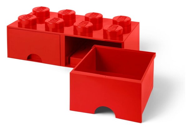 Scatola portaoggetti rossa con due cassetti - LEGO®