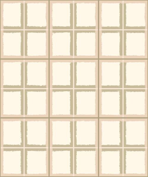 Carta da parati Motivo a quadretti chiari con linee beige e verde tenue, Parati astratta classici, a01267 : Uwalls.it