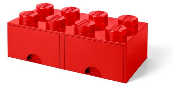 Scatola portaoggetti rossa con due cassetti - LEGO®