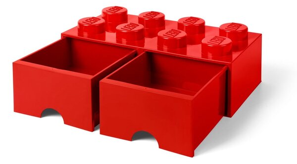 Scatola portaoggetti rossa con due cassetti - LEGO®