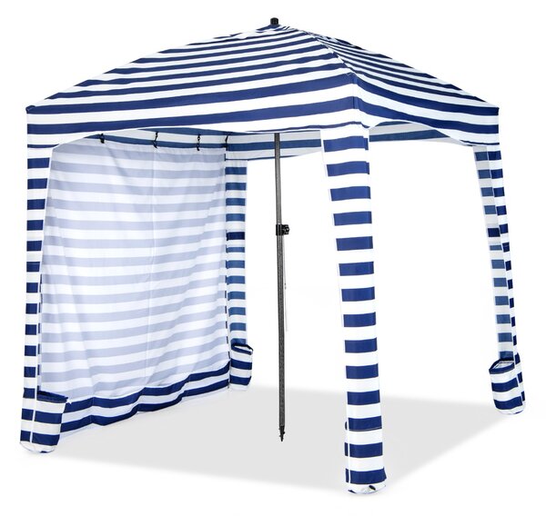 Costway Tenda cabina da spiaggia pieghevole, Tettoia portatile con borsa da trasporto parete laterale removibile 183x183cm
