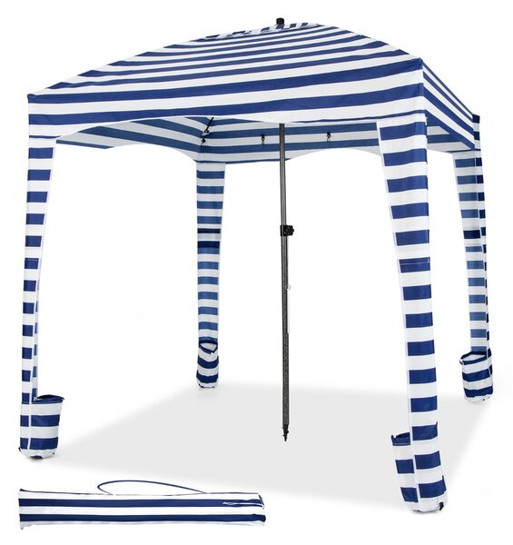 Costway Tenda cabina da spiaggia pieghevole, Tettoia portatile con borsa da trasporto parete laterale removibile 183x183cm
