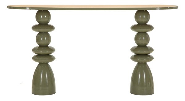 Tavolo consolle verde in metallo 45x150 cm Metal Console – Mauro Ferretti