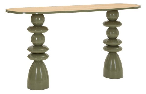 Tavolo consolle verde in metallo 45x150 cm Metal Console – Mauro Ferretti