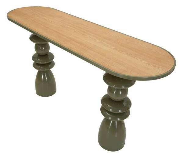 Tavolo consolle verde in metallo 45x150 cm Metal Console – Mauro Ferretti
