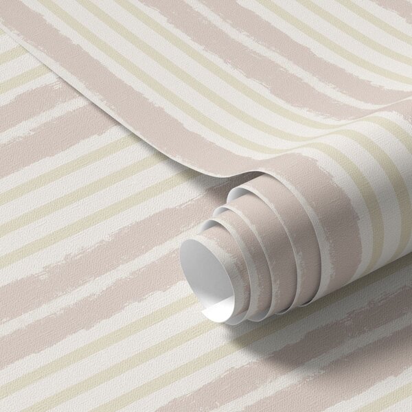 Carta da parati Righe verticali a trama in rosa pallido e crema, Parati geometrica classici, Parati geometrica a righe classici, a01268v7 : Uwalls.it
