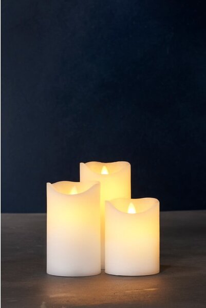 Candele LED in set da 3 (altezza 15 cm) Sara Exclusive - Sirius