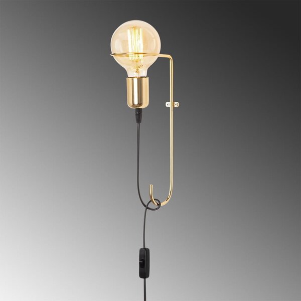 Lampada da parete in metallo color oro Opviq luci Rodopi - Opviq lights