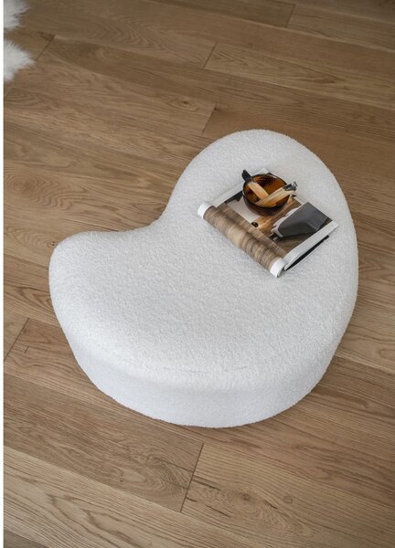Sgabello in tessuto bouclé bianco Miuf - Miuform