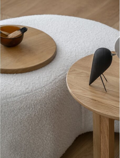 Sgabello in tessuto bouclé bianco Miuf - Miuform