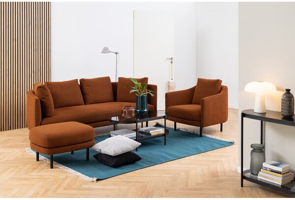 Tavolino con piano in vetro 95x50 cm Bayonne - Actona