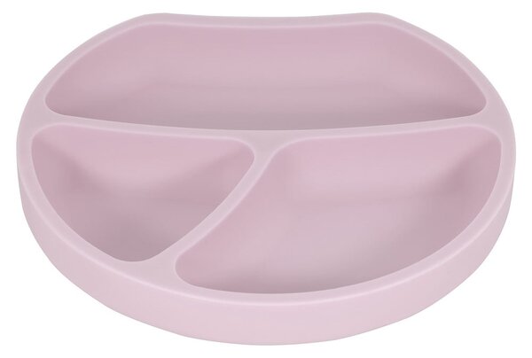 Piatto per bambini in rosa chiaro in silicone 19x20,5 cm – Kindsgut