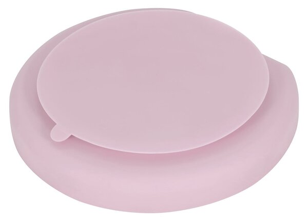 Piatto per bambini in rosa chiaro in silicone 19x20,5 cm – Kindsgut