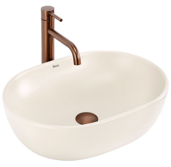 Lavabo da appoggio Rea Focus Creme
