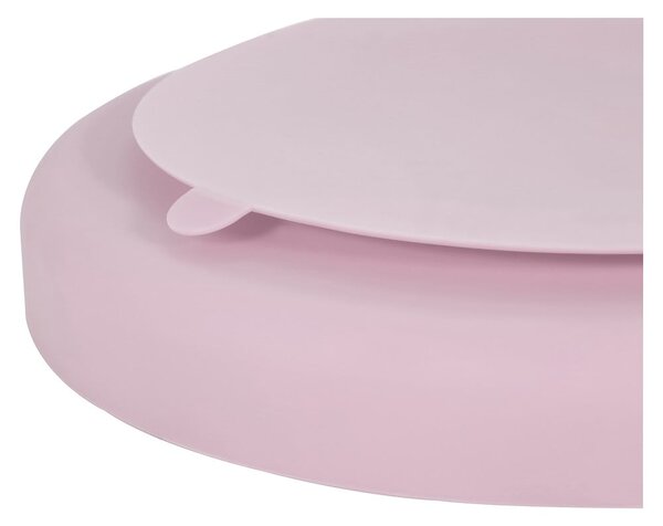 Piatto per bambini in rosa chiaro in silicone 19x20,5 cm – Kindsgut