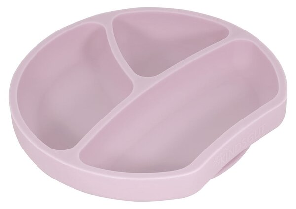 Piatto per bambini in rosa chiaro in silicone 19x20,5 cm – Kindsgut