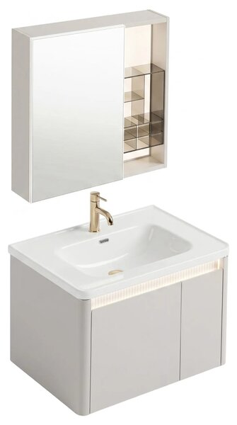 Set di mobili da bagno con lavabo Sora DE07-60 Beige 60CM