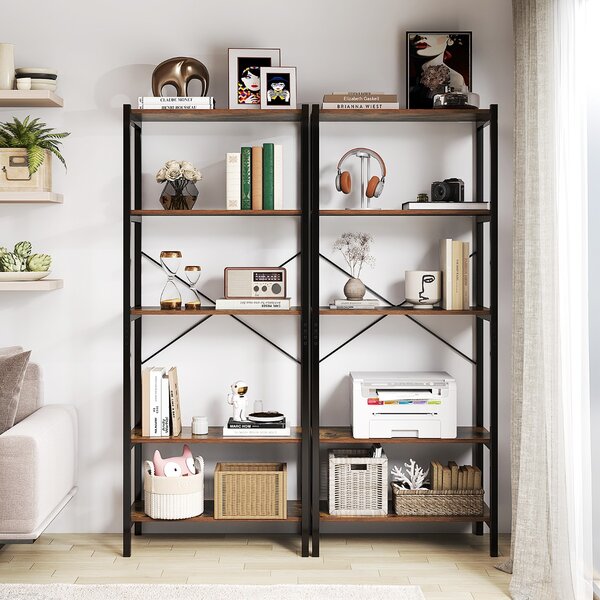 Costway Scaffale multifunzionale per stoccaggio struttura in metallo, Mensola da cucina con 5 ripiani stile industriale