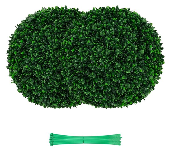 Costway Set di 2 sfere topiarie artificiali da 52 cm, Piante finte sferiche con 20 fascette da esterno e interno