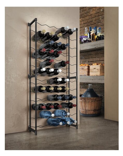 Portabottiglie in metallo grigio numero di bottiglie 30 Chianti - Metaltex