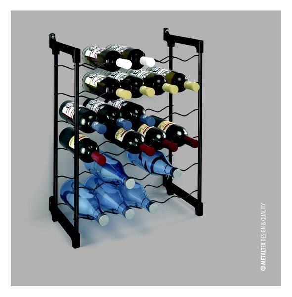 Portabottiglie in metallo grigio numero di bottiglie 30 Chianti - Metaltex