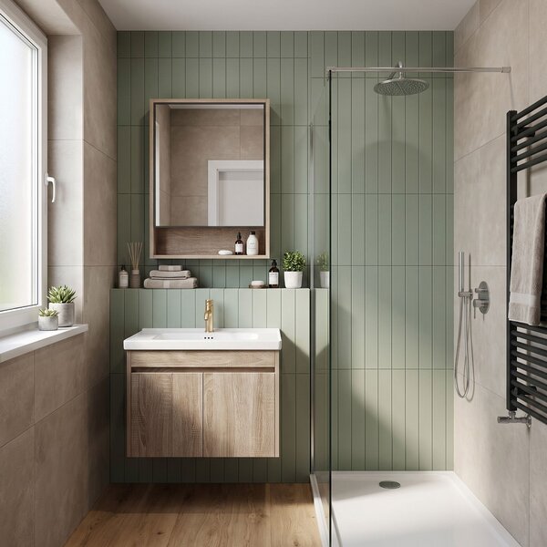 Set di mobili da bagno con lavabo Luno DB68-60 60CM