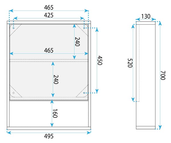 Set di mobili da bagno con lavabo Luno DB68-60 60CM