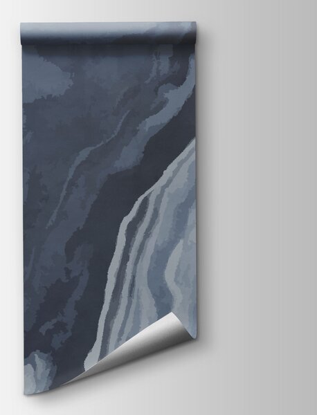 Carta da parati Tonalità di blu e grigio che si fondono tra loro, Carta da parati lastrazione, Carta da parati popolare, t01021v1 - Tapeko.it