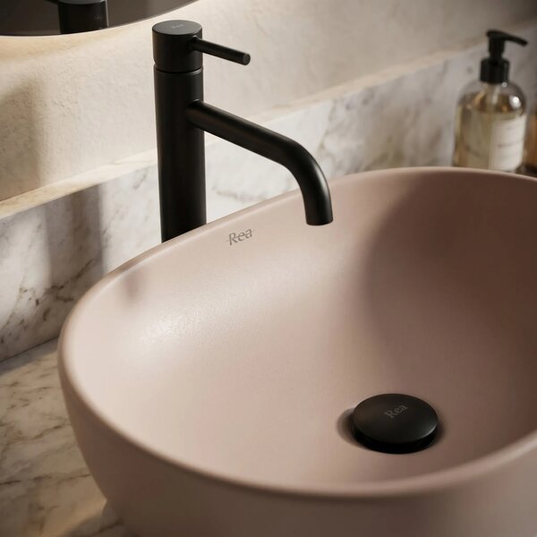 Lavabo da appoggio Rea Focus Taupe
