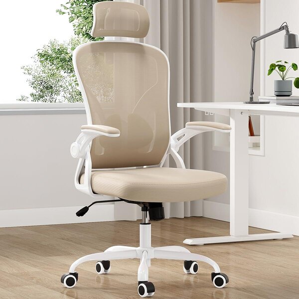 Sedia da scrivania regolabile in altezza Farini, con braccioli, ergonomica e confortevole