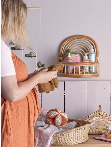 Mensola per bambini di colore naturale in rattan 30 cm Preet – Bloomingville Mini