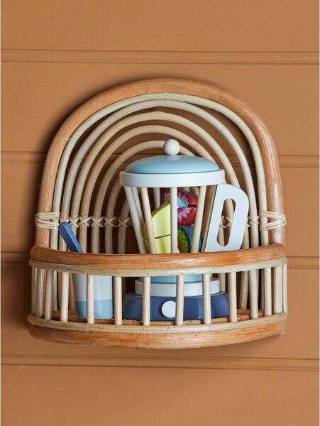Mensola per bambini di colore naturale in rattan 30 cm Preet – Bloomingville Mini