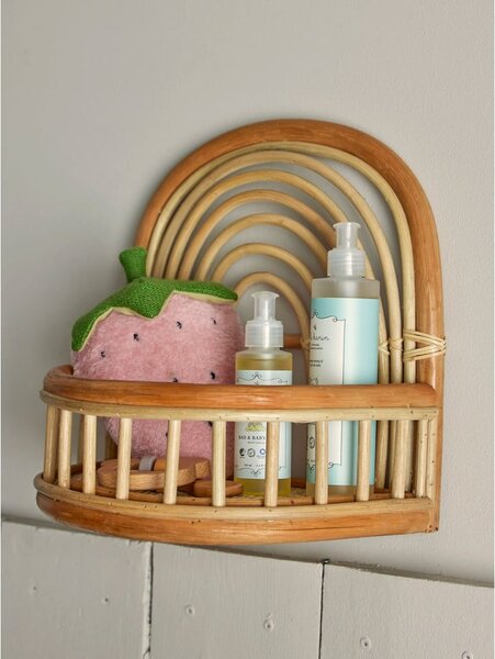 Mensola per bambini di colore naturale in rattan 30 cm Preet – Bloomingville Mini