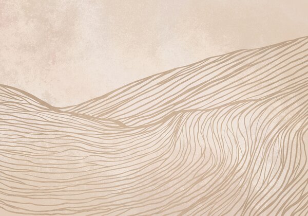 Carta da parati Dune di sabbia marroni e bianche, Carta da parati lastrazione, Carta da parati popolare, t01023 - Tapeko.it