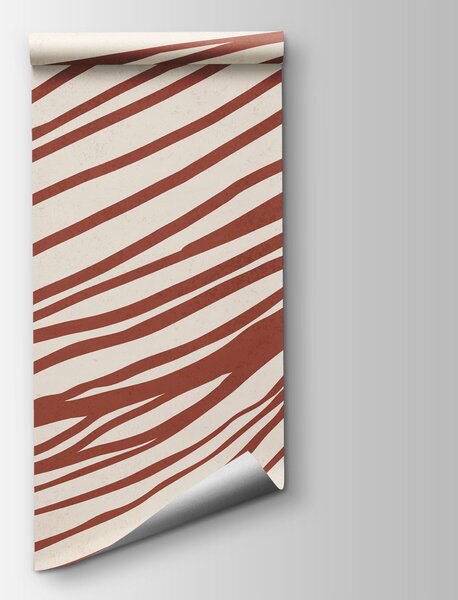 Carta da parati Linee rosse su sfondo bianco, Carta da parati lastrazione, Carta da parati popolare, t01023v4 - Tapeko.it