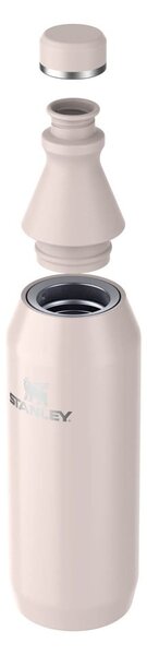 Bottiglia termica rosa chiaro in acciaio inox 600 ml All Day Slim Bottle Rose Quartz – Stanley