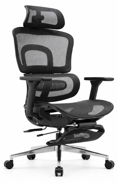 Sedia da ufficio ergonomica con schienale regolabile e poggiatesta