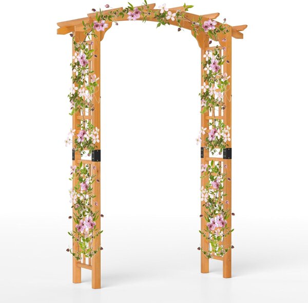 Costway Pergola da esterno per piante rampicanti, Arco da matrimonio per cerimonie e feste Arancione