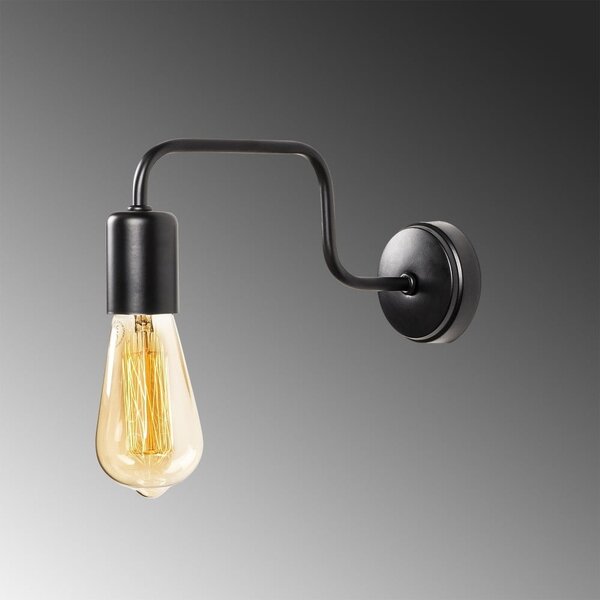 Lampada da parete in metallo nero Opviq luci Isidora - Opviq lights