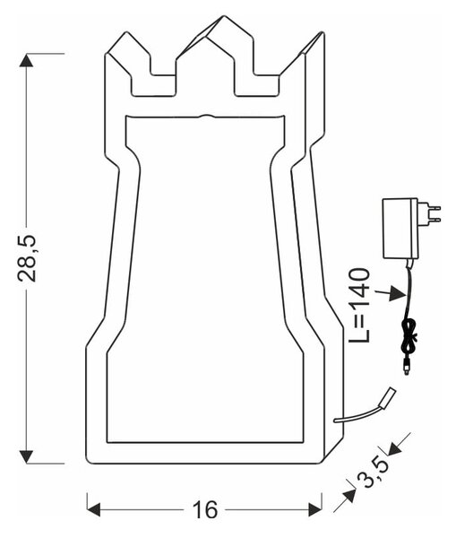 Lampada per bambini rosa Tower - Candellux Lighting
