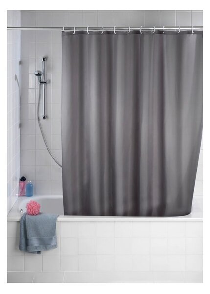 Tenda da doccia grigia con finitura antimuffa , 180 x 200 cm - Wenko