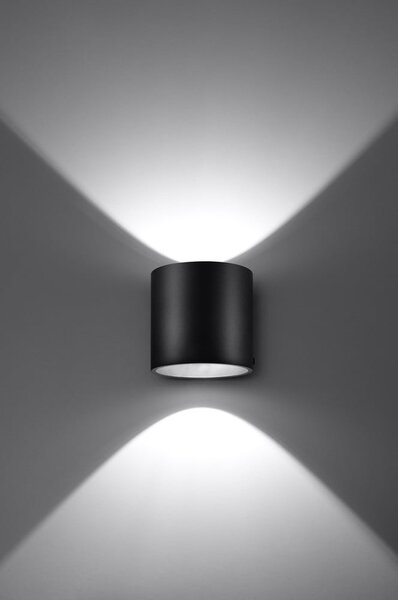 Lampada da parete nera Roda - Sollux